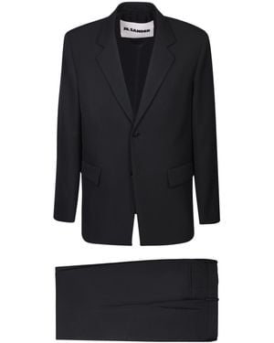 Jil Sander Single-Breasted Suit - Black