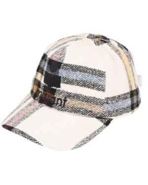 Isabel Marant Chequered Baseball Cap - White