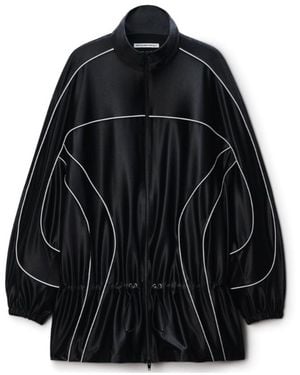 Alexander Wang Reflective Piping Drop Waist Mini Dress - Black