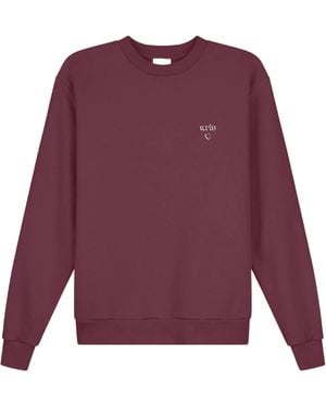 Arte' Heart Embroidered Sweatshirt - Purple