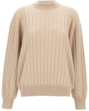 Brunello Cucinelli Ribbed Jumper - Natural