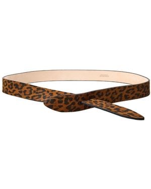 Isabel Marant Leopard Print Belt - White