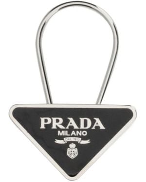 Prada Metal Key Ring - Black