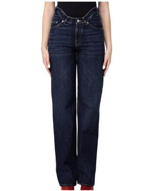 Jean Paul Gaultier The Curved Bootcut Denim Jeans - Blue