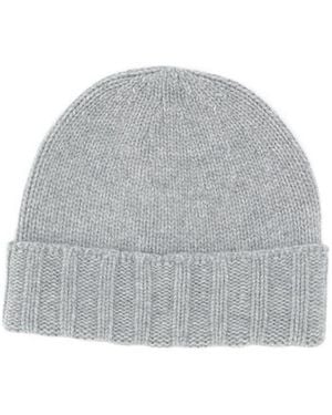 Drumohr Ribbed Beanie Hat - Gray