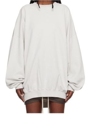 Rick Owens Crew Neck Sweatshirt - White