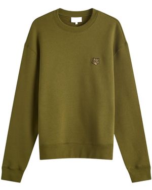 Maison Kitsuné Maison Kitsuné Fox Head Patch Crewneck Sweatshirt - Green