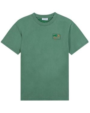 Maison Labiche Paradis Palm Embroidered T-Shirt - Green