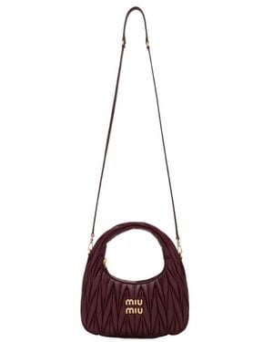 Miu Miu Nappa Leather Crescent Bag - Red