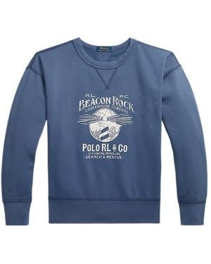 Polo Ralph Lauren Graphic-Print Sweatshirt - Blue