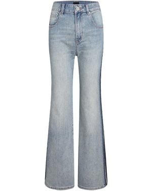 LIU REGALI Side Slit Jeans - Blue