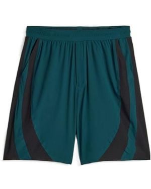 Y-3 Colourblock Shorts - Green