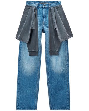 Alexander Wang Tied-T-Shirt Jeans - Blue