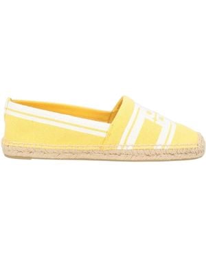 Tory Burch Two-Tone Straw Shoes - Yellow