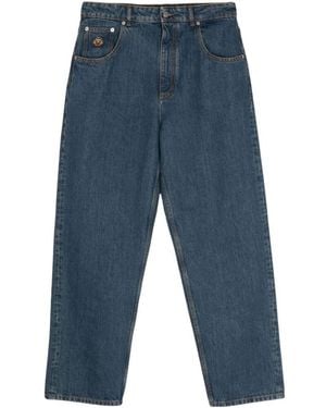 Bally Logo Embroidered Straight-Leg Jeans - Blue
