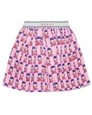 Marni Pleated Skirt - Red