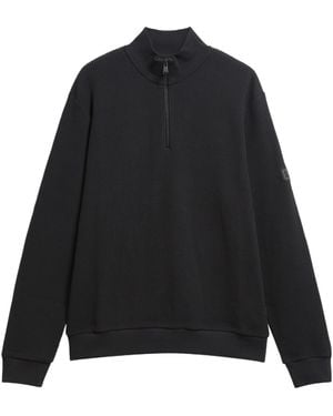 Barbour Quarter-Zip Stand Collar Sweatshirt - Black