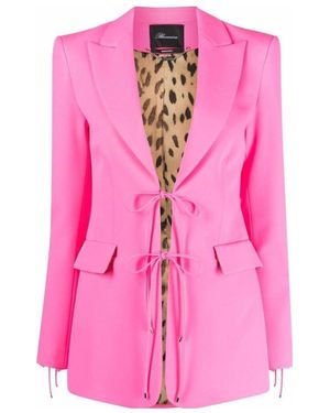 Blumarine Tie Detailed Jackets - Pink