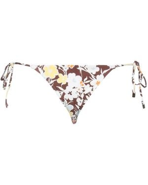 Tory Burch Floral Bikini Bottom - Brown
