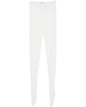 GIUSEPPE DI MORABITO Lace-Embellished Stockings - White