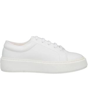 Ganni Solid Color Lace-Up Low-Top Casual Shoes - White