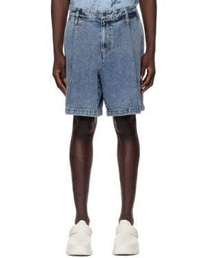 WOOYOUNGMI Faded Denim Shorts - Blue