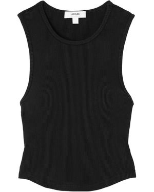 Agolde Nova Ribbed Vest - Black