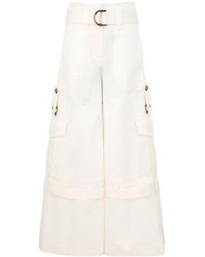 Zimmermann Illuminate Cargo Trousers - White