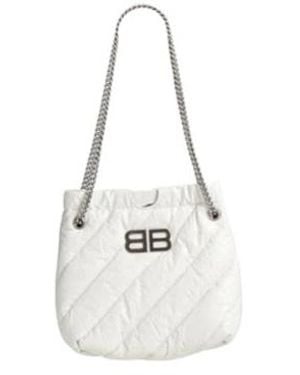 Balenciaga Medium Solid Color Tote Bag - White