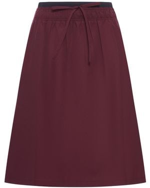 Prada Cotton Poplin Midi Skirt - Purple