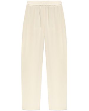 Theory Relaxed Satin Pull-On Pants - White
