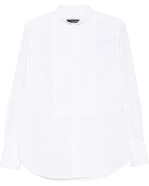 The Seafarer Bib-Front Band-Collar Shirt - White