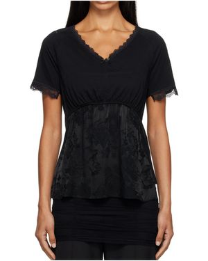 MM6 by Maison Margiela Laced Top - Black