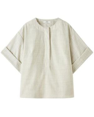 JOSEPH Yani Light Wool Blouse - White