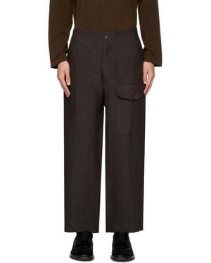 Uma Wang Brown Paxton Pants - Black