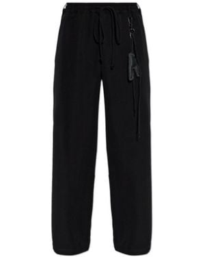 Song For The Mute Pendant-Decorated Casual Trousers - Black