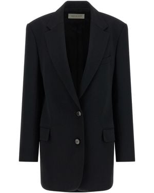 Dries Van Noten Single-Breasted Crêpe Blazer - Black