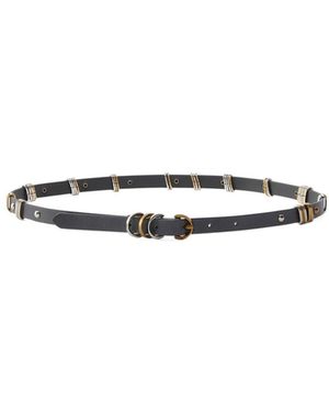Pinko Thin Embellished Belt - White