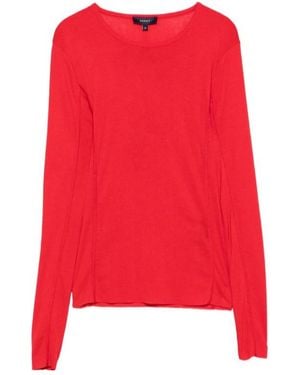 Soeur Lester Long-Sleeve Boat-Neck T-Shirt - Red