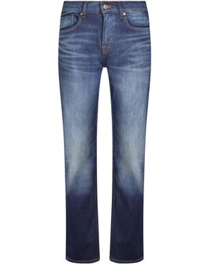 7 For All Mankind Faded-Effect Jeans - Blue