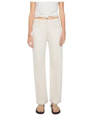 Mother High-Rise Wide-Leg Jeans - Natural