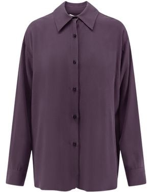 Alysi Relaxed Button-Up Shirt - Purple