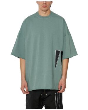 Rick Owens Patch-Detail Oversized T-Shirt - Green