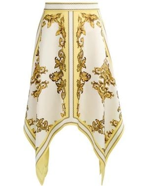 Alice + Olivia Davina Midi Skirt - Metallic
