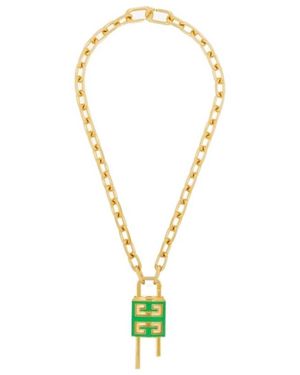 Givenchy Lock Necklace With 4G Padlock - White