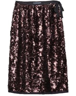 Prada Sequin-Embellished Midi Skirt - Black