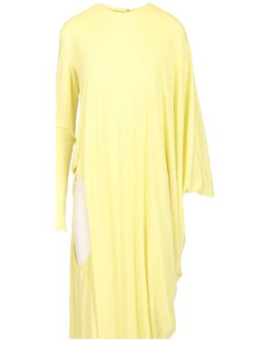 Tom Ford Long-Sleeved Asymmetric Evening Dress - Yellow