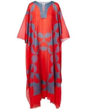 Dries Van Noten Printed Cotton Kaftan - Red