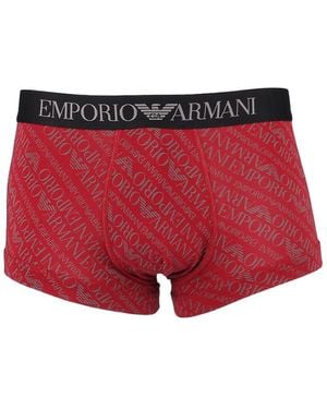 Emporio Armani Elastic Waist Underwear - Red