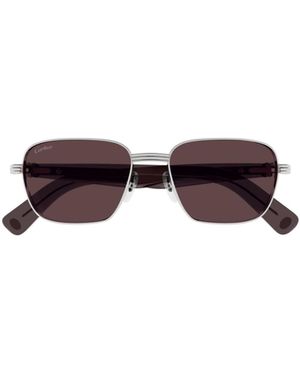 Cartier Square-Frame Sunglasses - Red